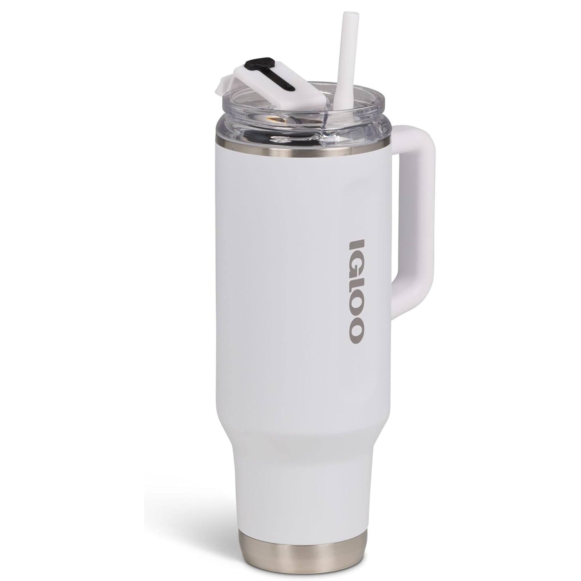 Front. Igloo - IGLOO 40 oz. Stainless Steel Travel Mug, White - White.