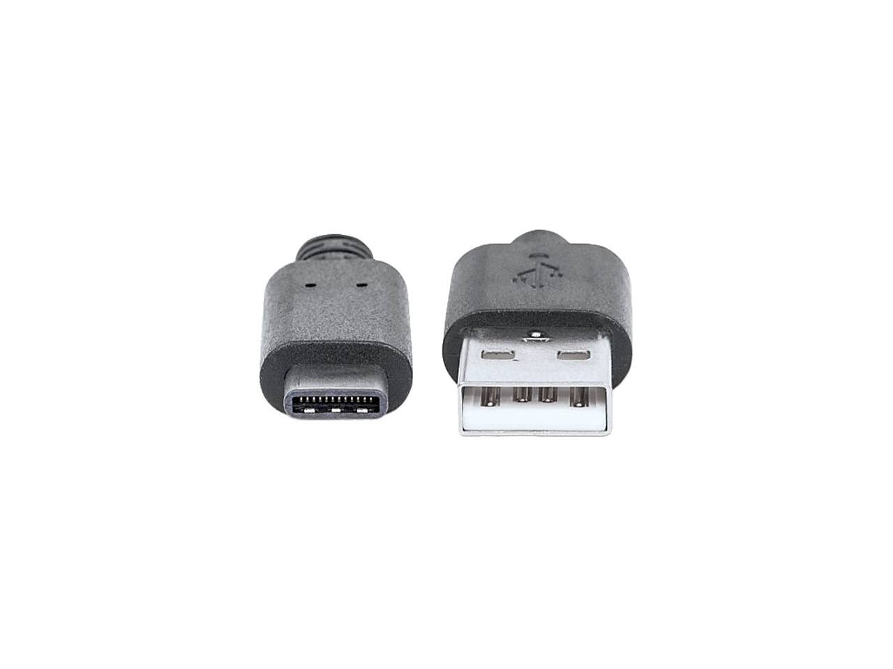 Alt View 3. Manhattan - Manhattan 353298 Hi-Speed USB 2.0 Standard-A male to USB C male Cable.