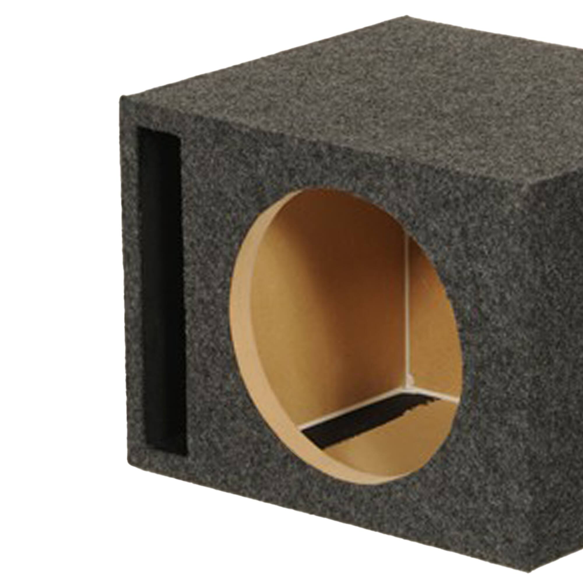 Alt View 4. QPower - Q Power Single 12-Inch Vented Heavy Duty Subwoofer Enclosure, Charcoal Grey - CHARCOAL GREY.