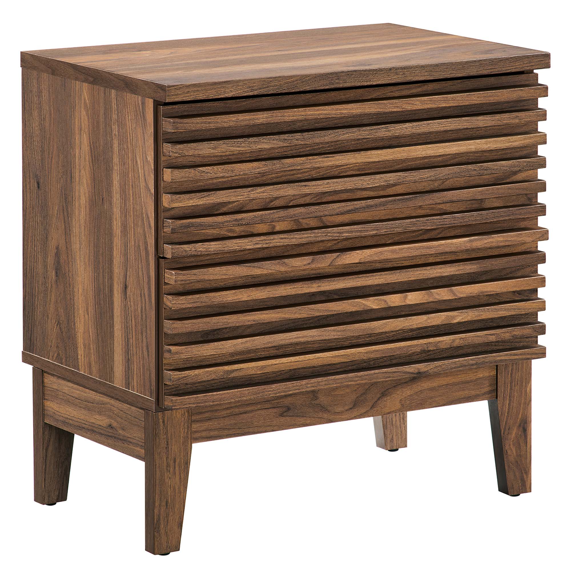 Angle. Modway - Render Two-Drawer Nightstand by Modway - Walnut.