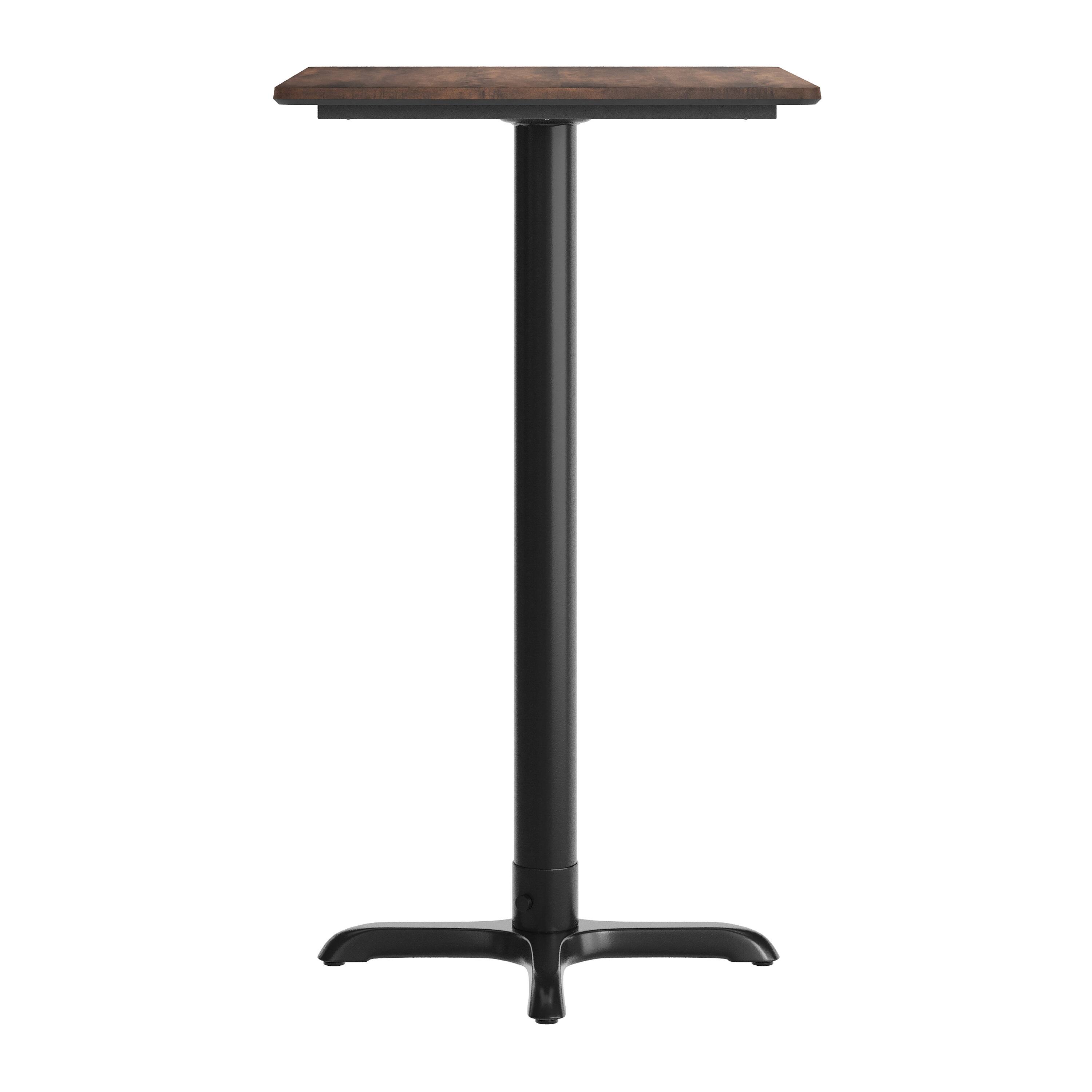 Alt View 7. Emma + Oliver - PureShield Tabletop with Seam-Free Surface Innovation and Bar Height Base - Dark Brown/Black Base.