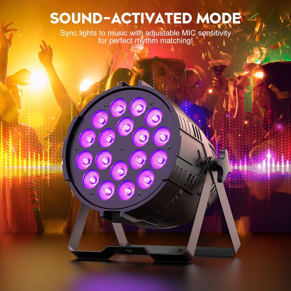 SOUND-ACTIVATED MODE  
Sync lights to music with adjustable MIC sensitivity for perfect rhythm matching!