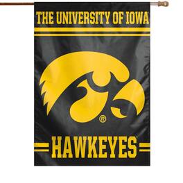 WinCraft - Iowa Hawkeyes 28" x 40" Full Name Single-Sided Vertical Banner - Multicolor