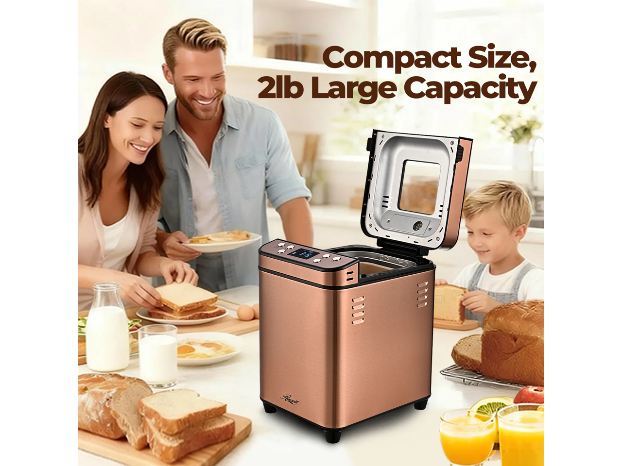 Compact Size, 2lb Large Capacity