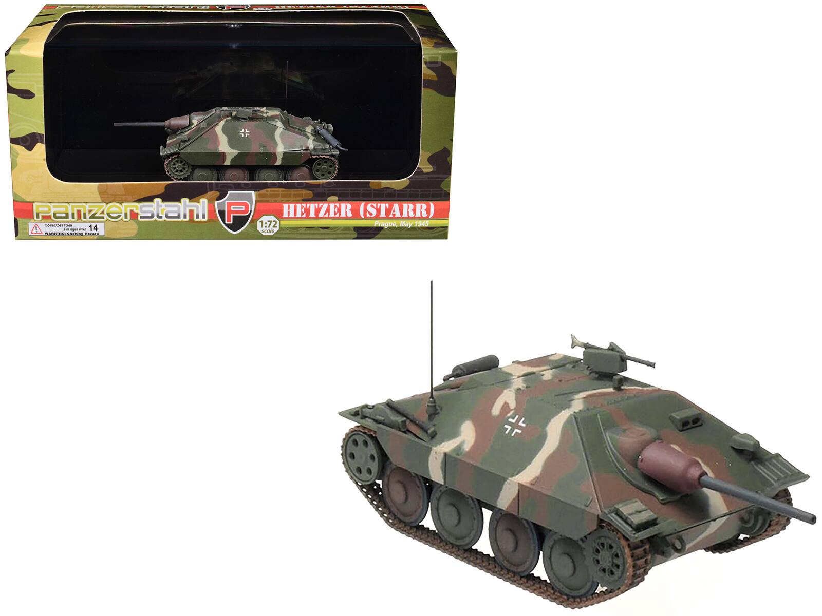 Panzerschleife P HETZER (STARR)  
Czechers - 1:72  
Prague, May 1945  

Panzerstahl P  
1:72  
Collectors item for 14+  
WARNING: Choking Hazard