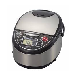 Tiger - Microcomputer Controlled Rice Cooker and Warmer (Stainless Steel/Black)