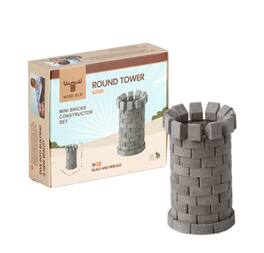 Wise Elk - Round Tower Mini Brick Building Kit, 90 pcs - Multicolor
