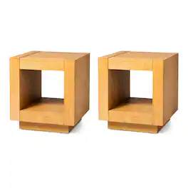 Maven Lane - Artemis Contemporary Wooden Side Table, Set of 2 - Refined Natural