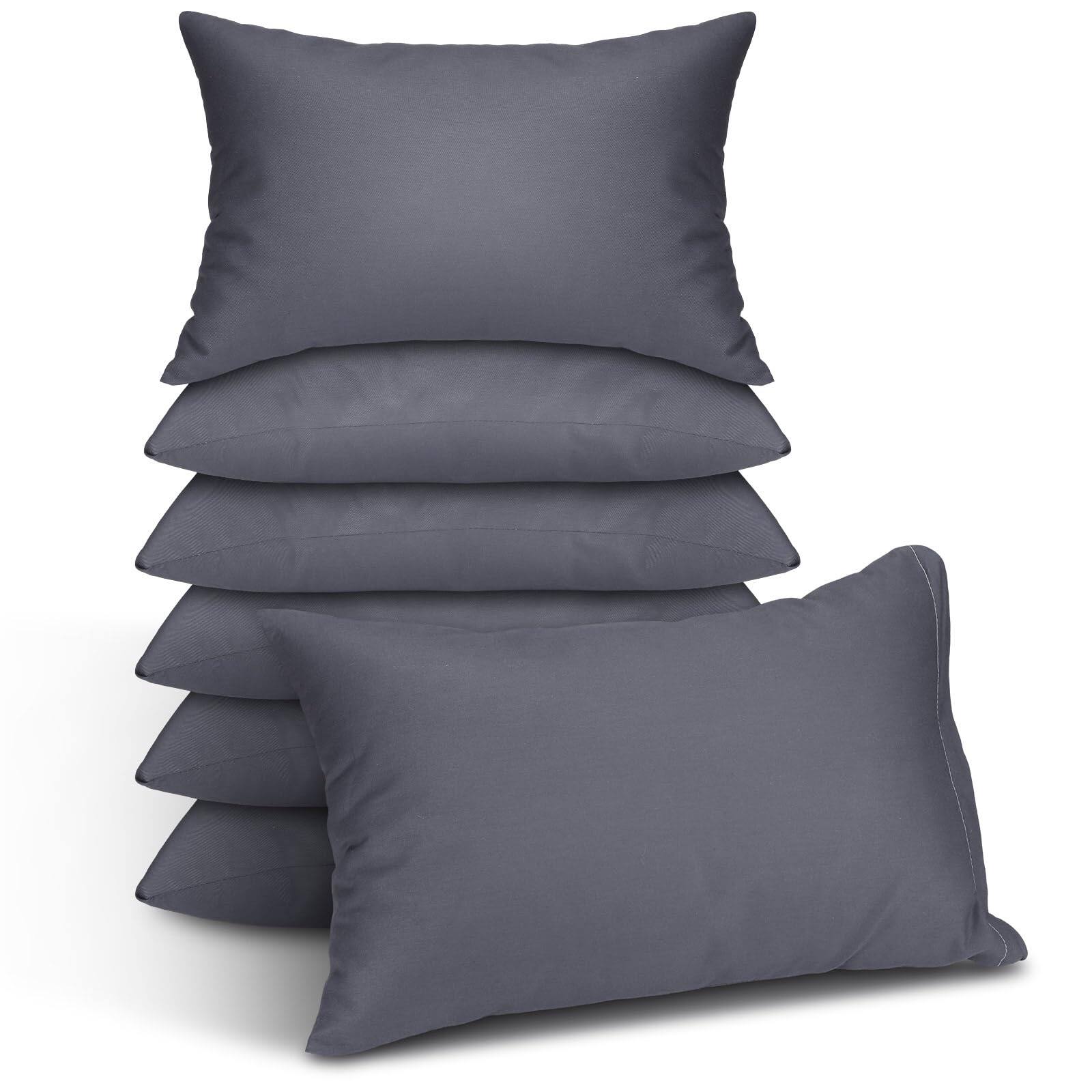Front. Pacoar Cade - 6 Pack Mini Pillows Bulk For Travel x Small Soft Nap Pillow School Pet Neck/lumbar Support (dark Gray) Good Value for - Default.