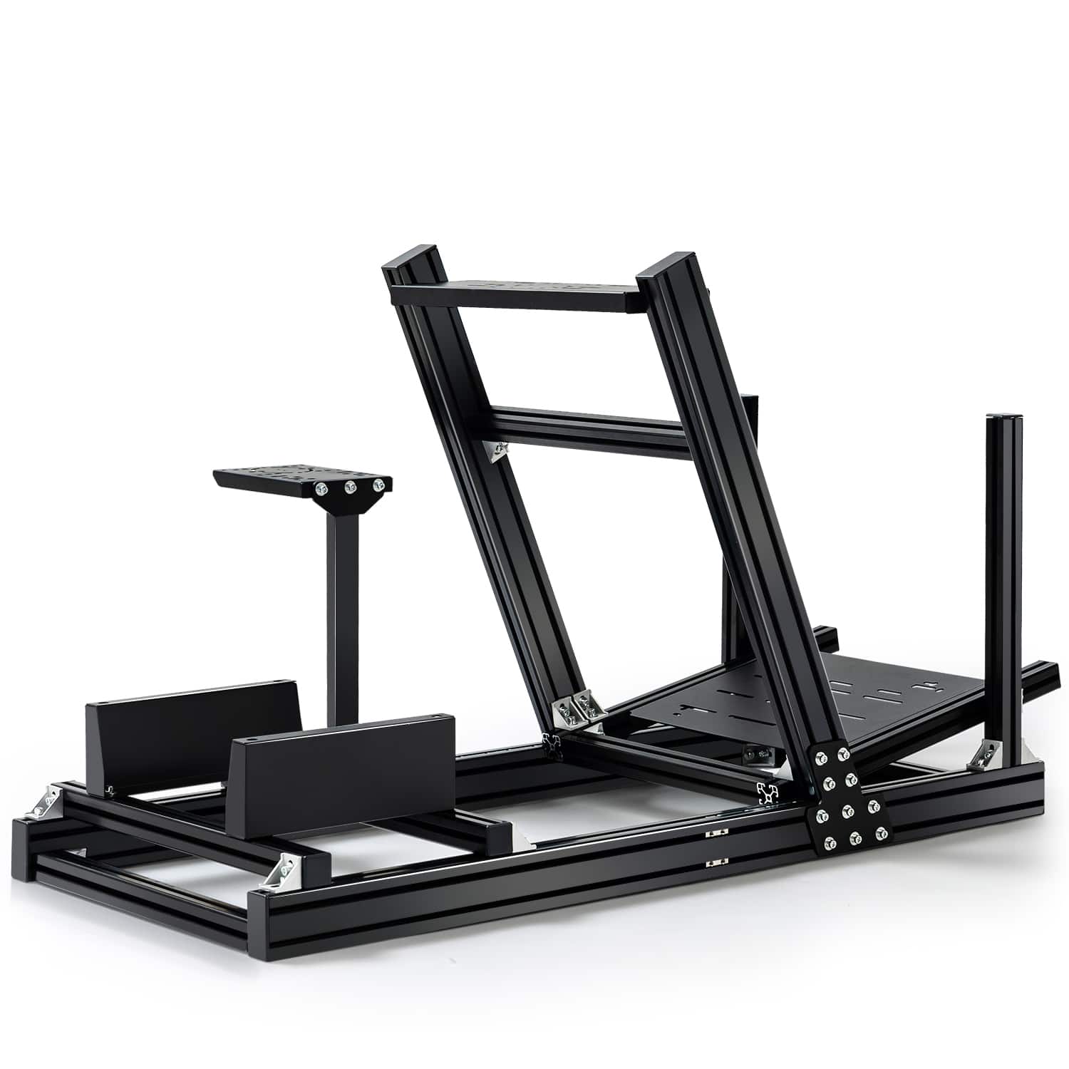 Dardoo - 4080 Aluminum Alloy Racing Simulator Cockpit Fit for Logitech , for MOZA , for THRUSTMASTER - Black
