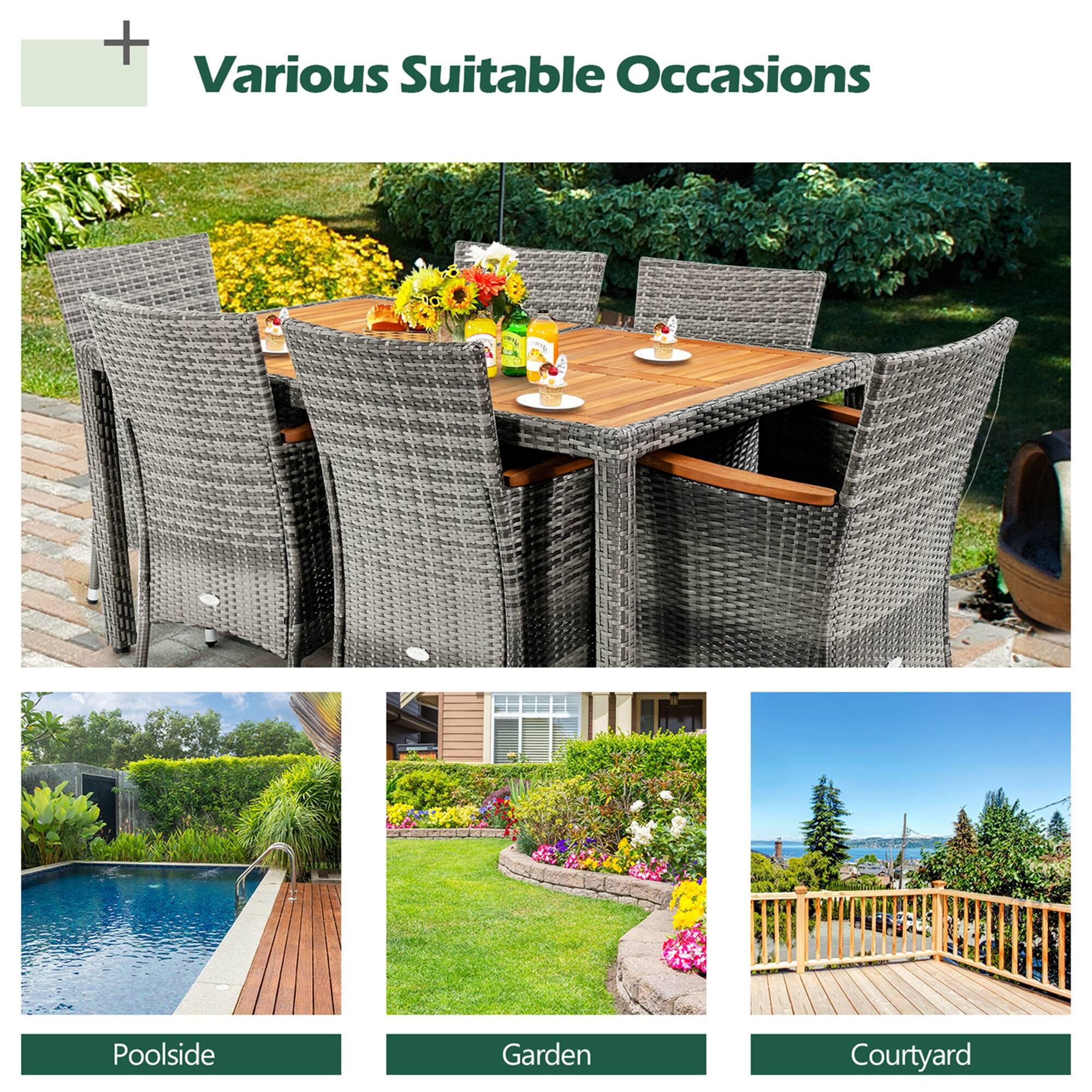 Various Suitable Occasions: Poolside, Garden, Courtyard