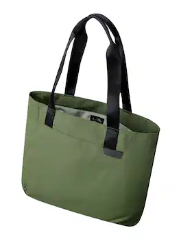ALPAKA - Laptop Tote Bag for Work & Travel,20L, Built-in Padded Sleeve for 16" Laptop, Magnetic Open-Top (No Zipper) - Green Axoflux 210D