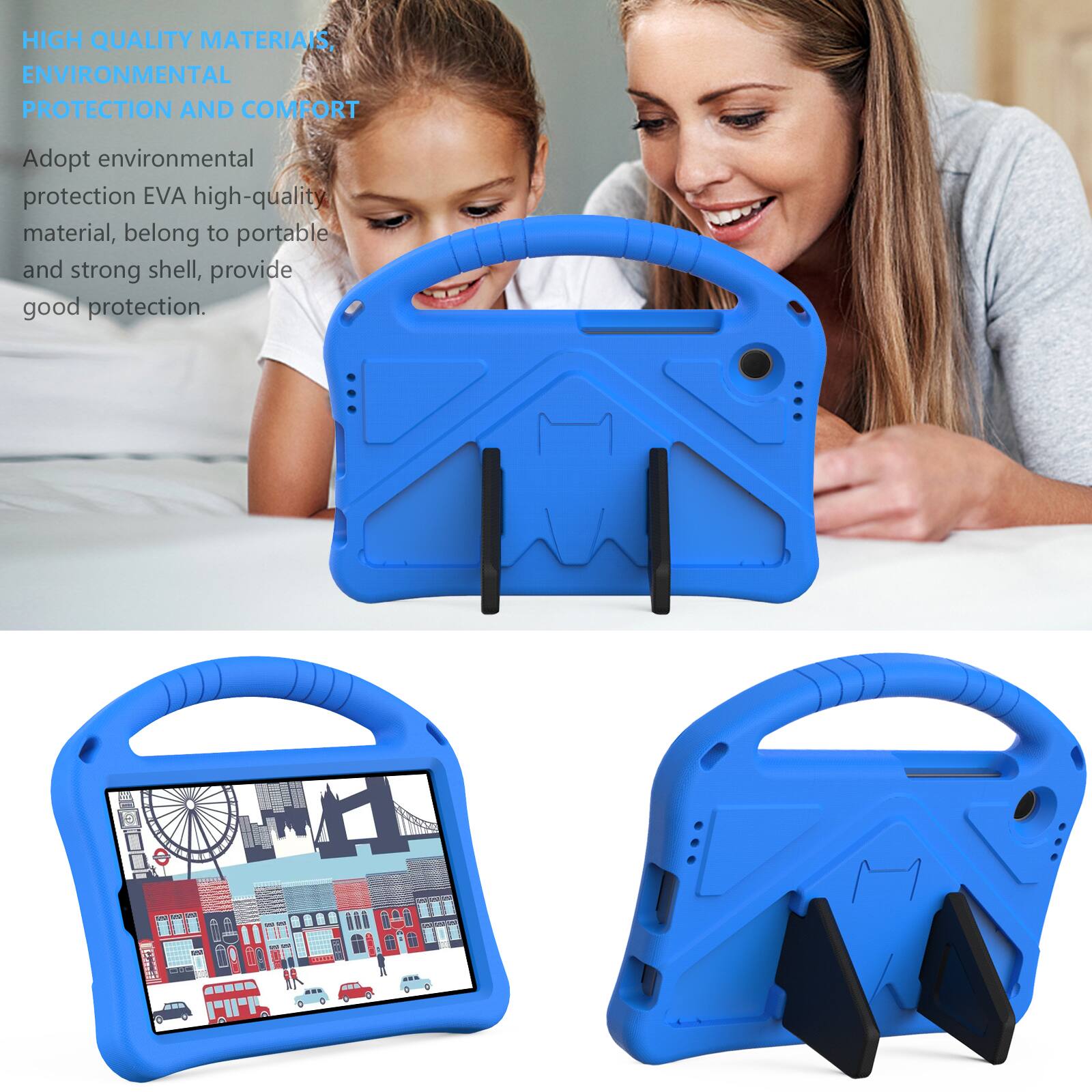 HIGH QUALITY MATERIALS, ENVIRONMENTAL PROTECTION AND COMFORT

Adopt environmental protection EVA high-quality material, belong to portable and strong shell, provide good protection.