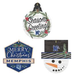 Jardine - Memphis Tigers Ornament Bundle - White