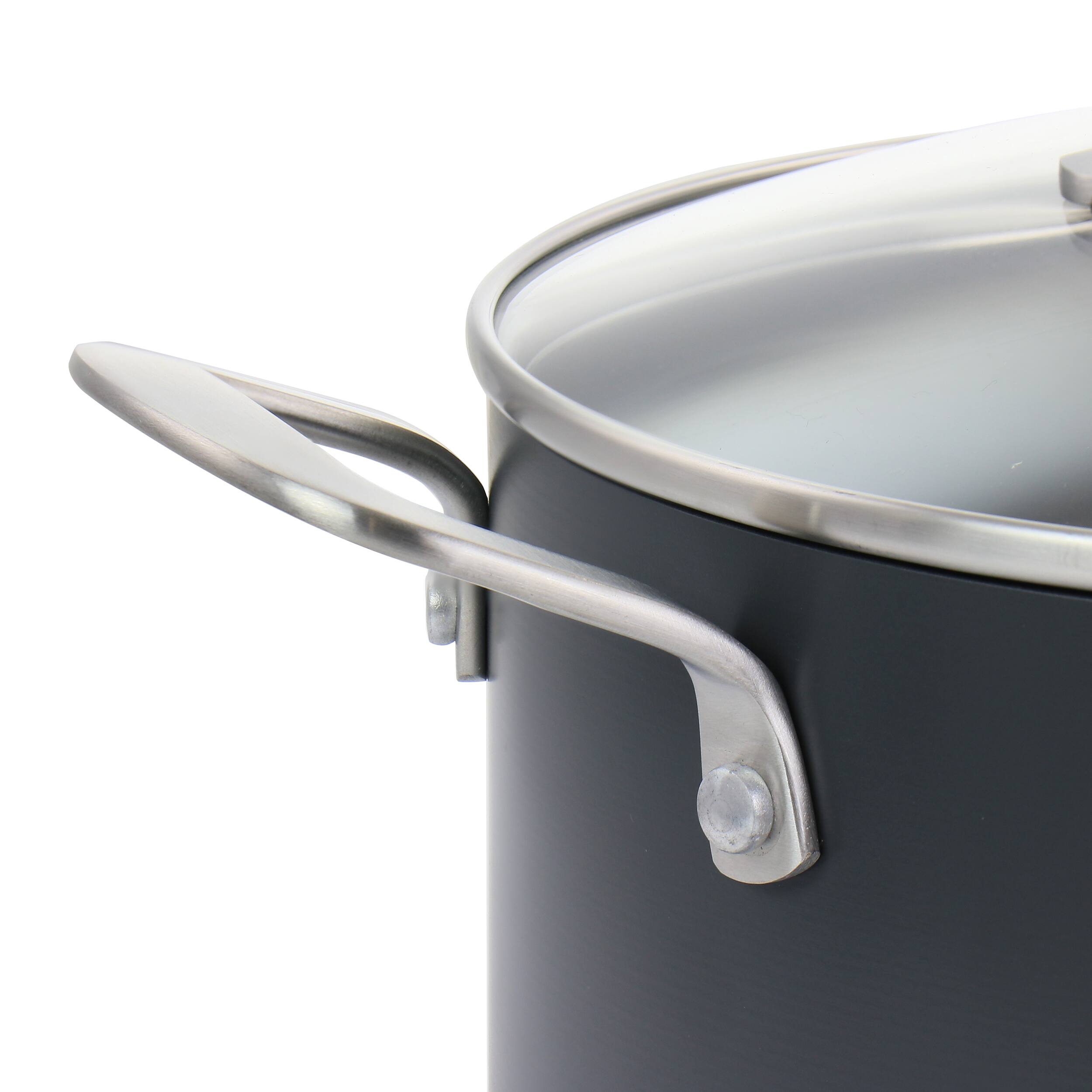 Alt View 7. Martha Stewart - Martha Stewart 10 Piece Nonstick Hard Aluminum Cookware Set in Matte Black - Matte Black.