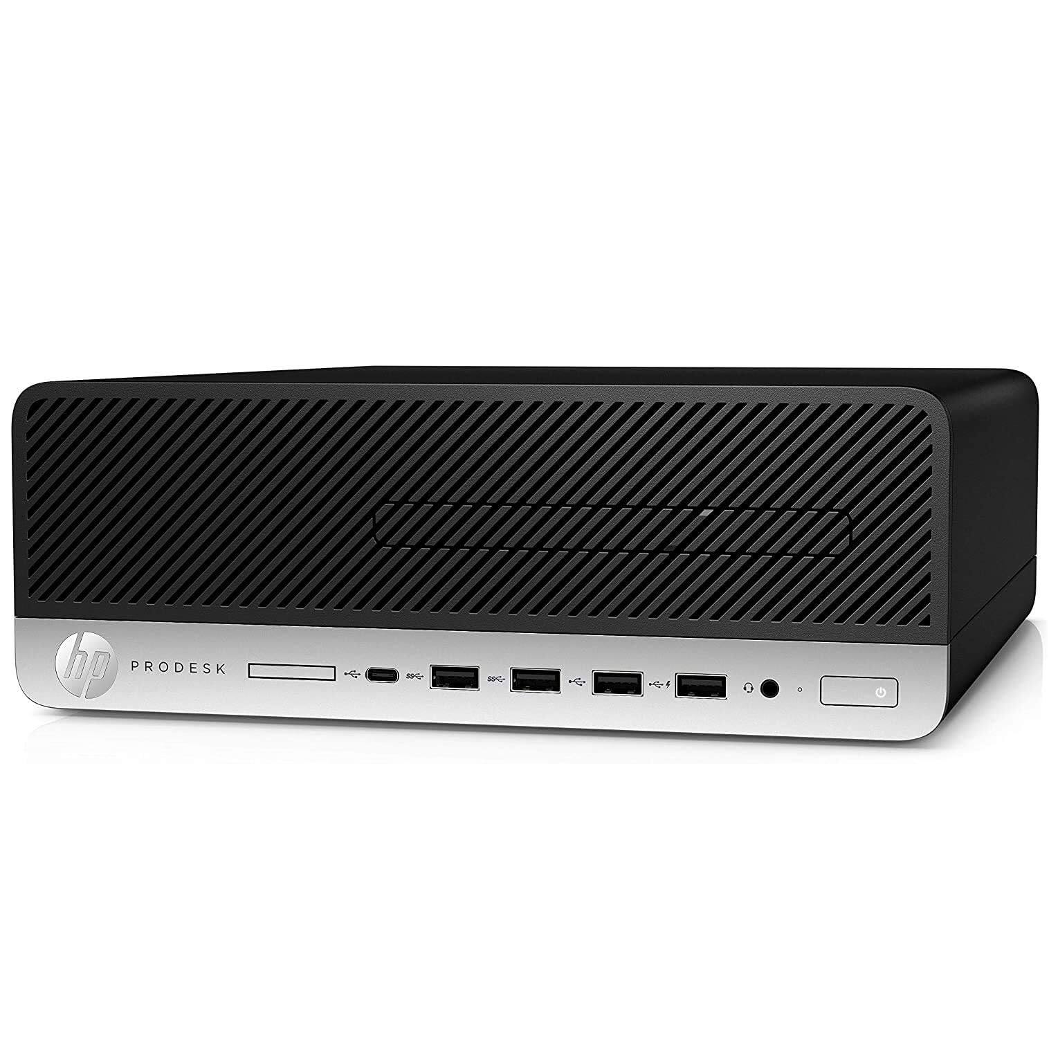 Angle. HP - HP ProDesk 600 G4 SFF Desktop PC, Intel i5-8500 up to 4.1GHz, 16GB DDR4 RAM, 512GB NVMe SSD, USB WiFi&BT, Win11 Pro - Black.