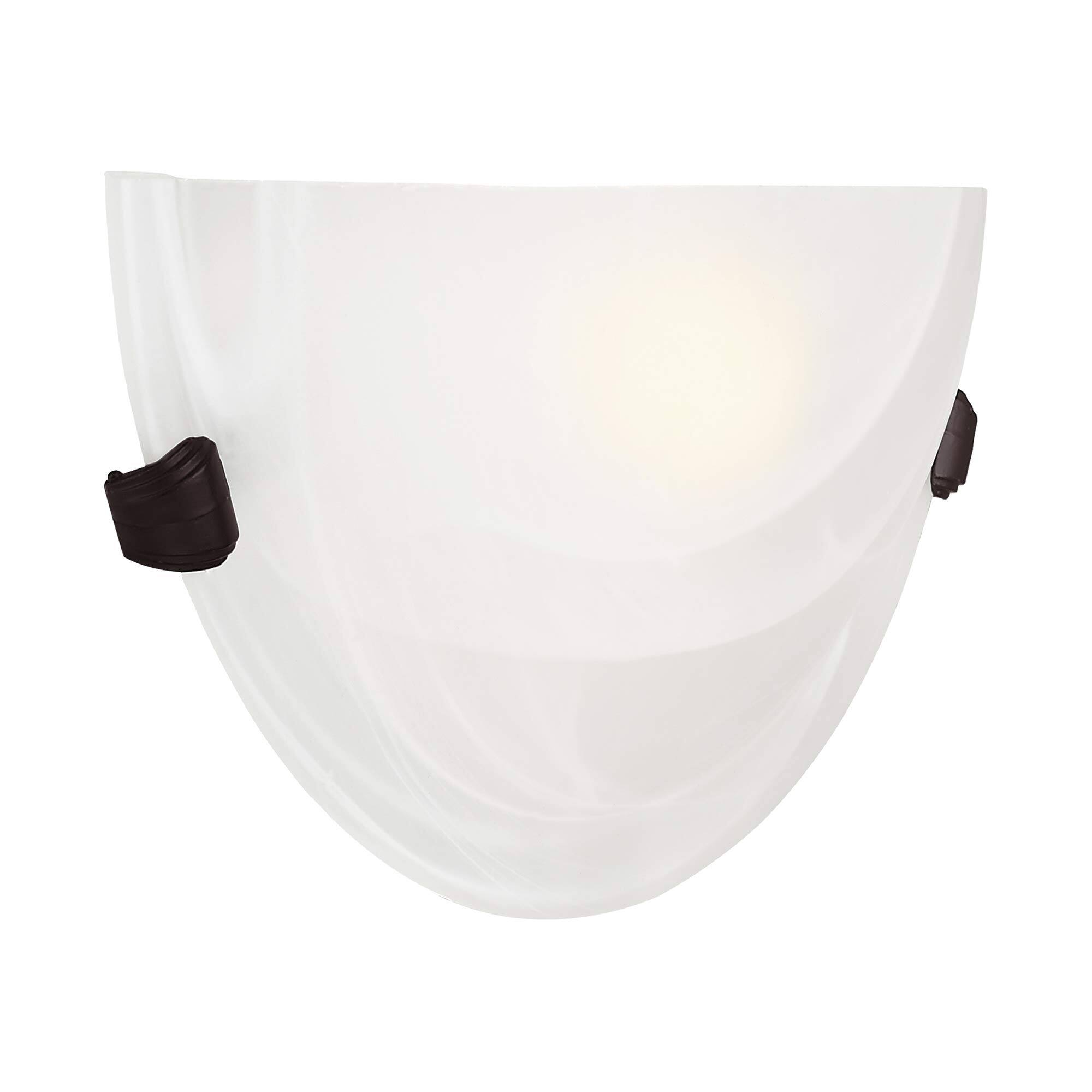 Alt View 2. Earthley Blooms - Lighting 4271 07 Oasis 1 light Bronze Wall Sconce White - Bronze.