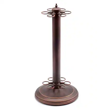 Front. GSE Games & Sports Expert - Metal 6 Floor Stand Pool Cue Rack, Billiard Pool Cue Rack Only - Oil Rubbed Bronze - Oil Rubbed Bronze.
