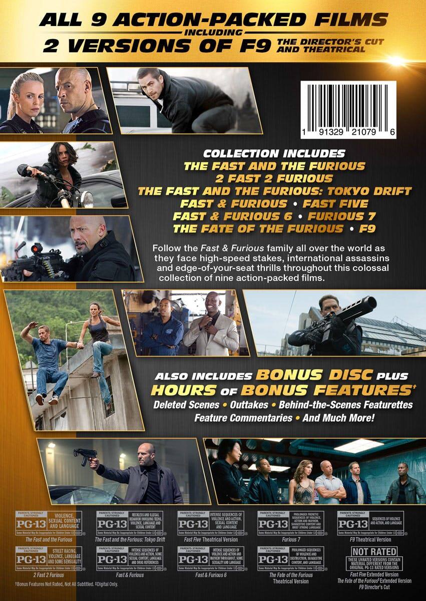 Back. Fast & Furious: 9-movie Collection (Box Set) [DVD].