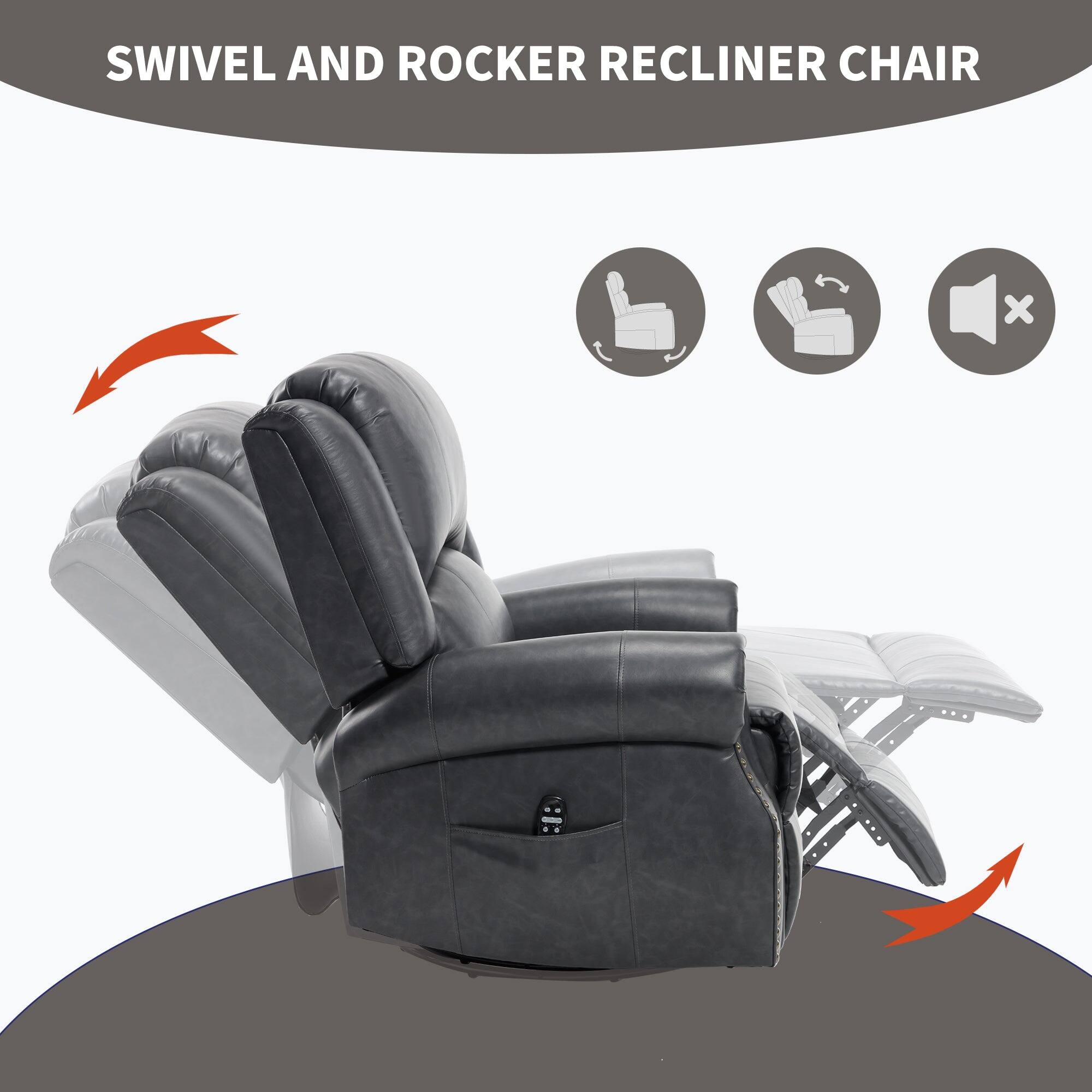 SWIVEL AND ROCKER RECLINER CHAIR