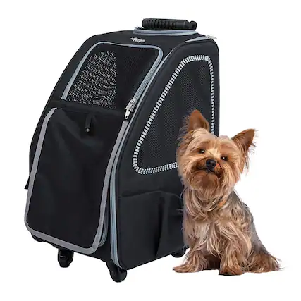 Front. Petique - Petique Pet Carrier, Dog Carrier for Small Size Pets, 5-in-1 Ventilated Carrier Bag for Cats & Dogs.