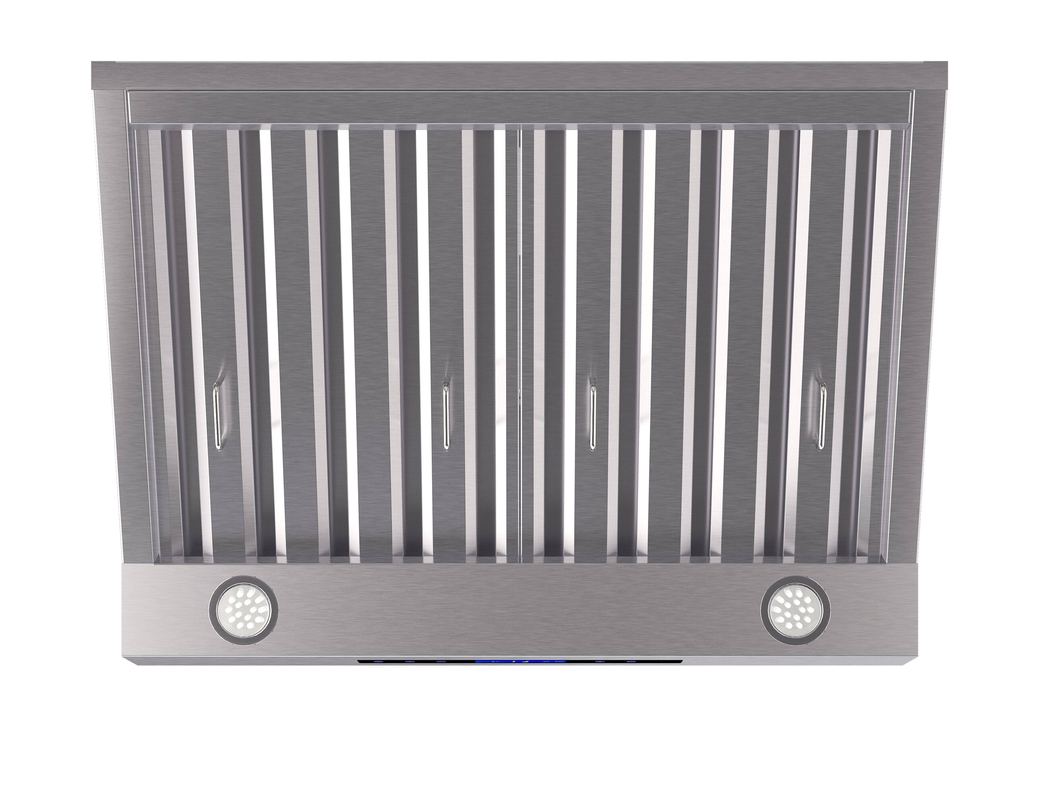 Alt View 2. Forno Appliances - Palazzo 30" Wall-Mounted Ducted Ventilation Range Hood - Silver.