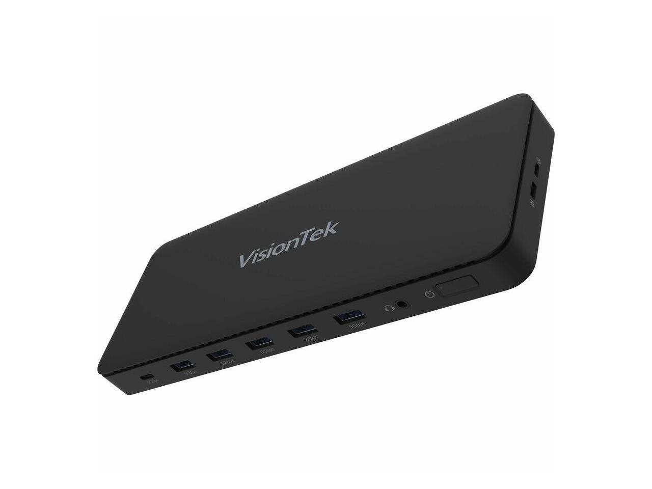 Alt View 7. Visiontek - VisionTek VT4600DL Universal Dual 4K Docking Station, 100W Charging, USB-A/C, for Laptop/Desktop.