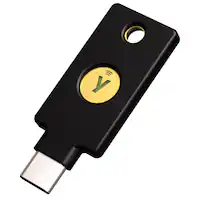 Yubico - YubiKey 5C NFC - Two-Factor authentication (2FA) Security Key, Connect via USB-C or NFC, FIDO Certified OnePack - Black - Front_Zoom