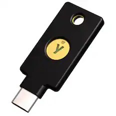 Front. Yubico - Yubico - YubiKey 5C NFC - Two-Factor authentication (2FA) Security Key, Connect via USB-C or NFC, FIDO Certified OnePack - Black.