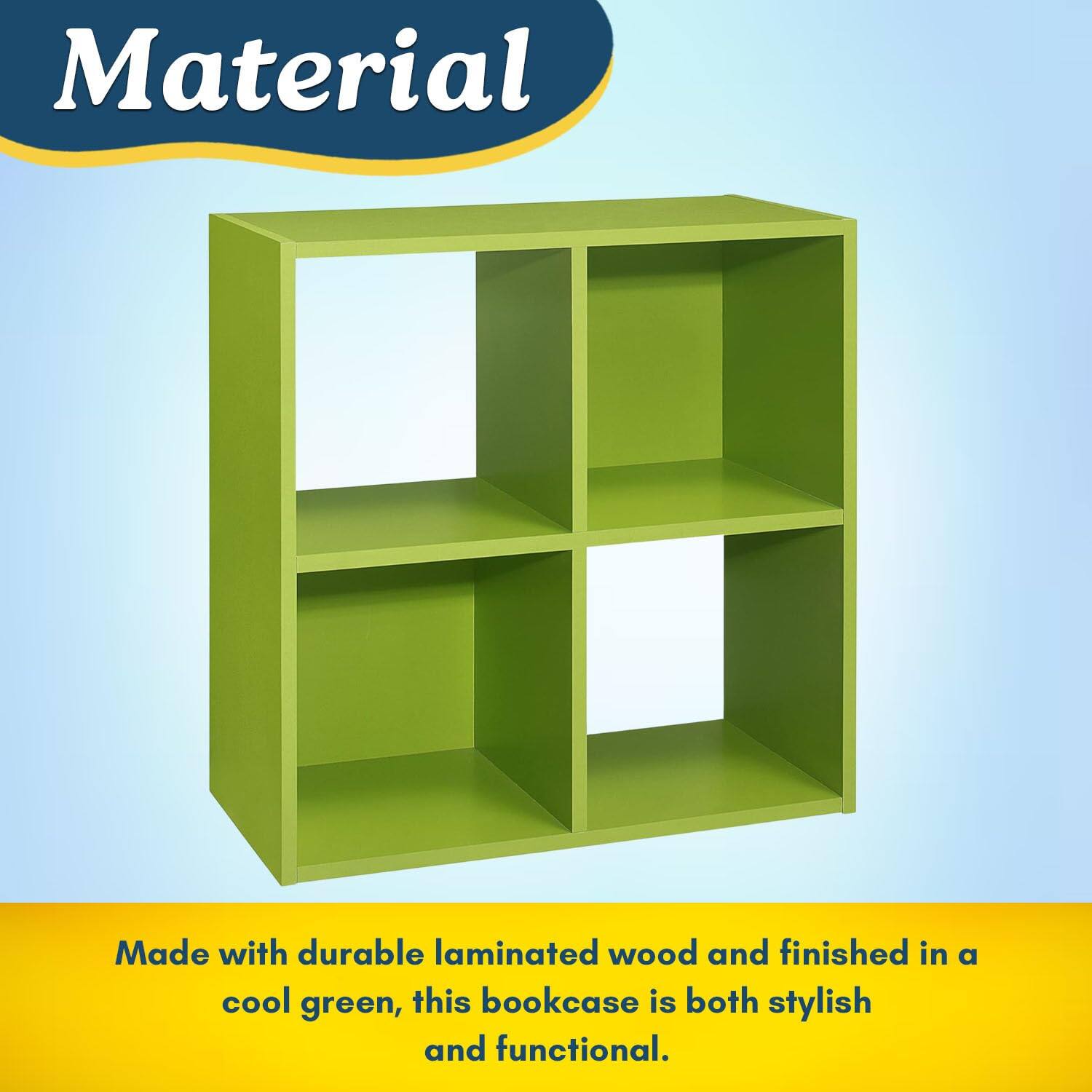 Material

Made with durable laminated wood and finished in a cool green, this bookcase is both stylish and functional.