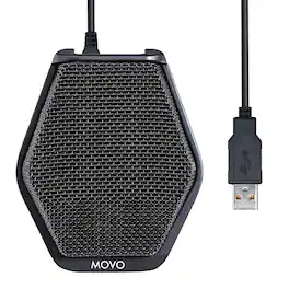 MOVO - MC1000 Conference USB Microphone for Computer Desktop and Laptop with 180° / 20' Long Pick up Range Compatible