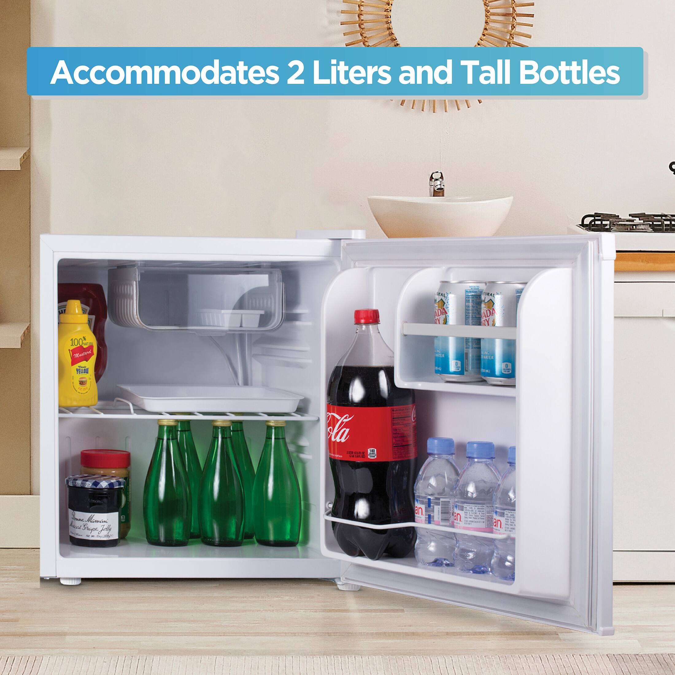 Accommodates 2 Liters and Tall Bottles