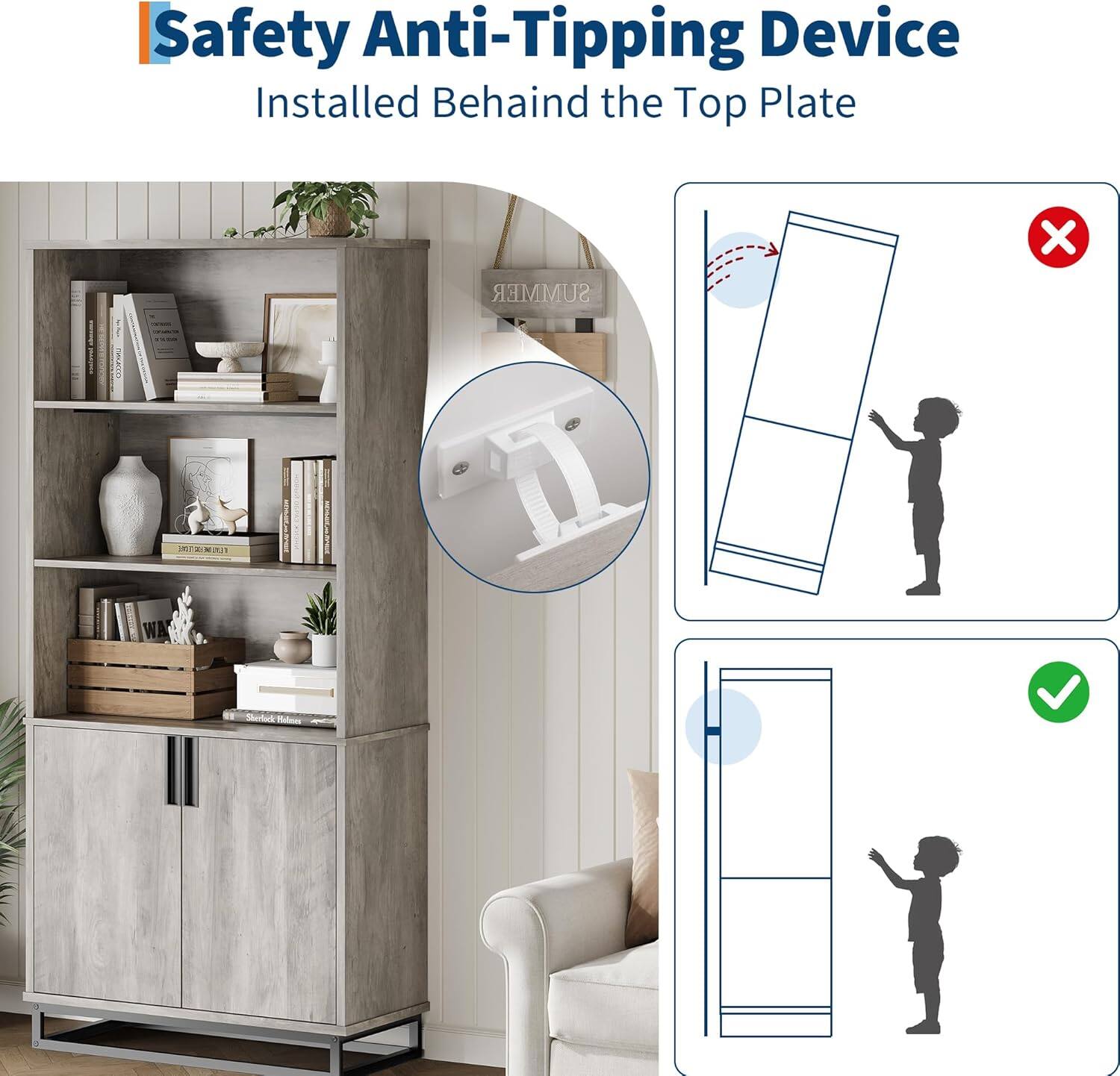 Safety Anti-Tipping Device  
Installed Behind the Top Plate