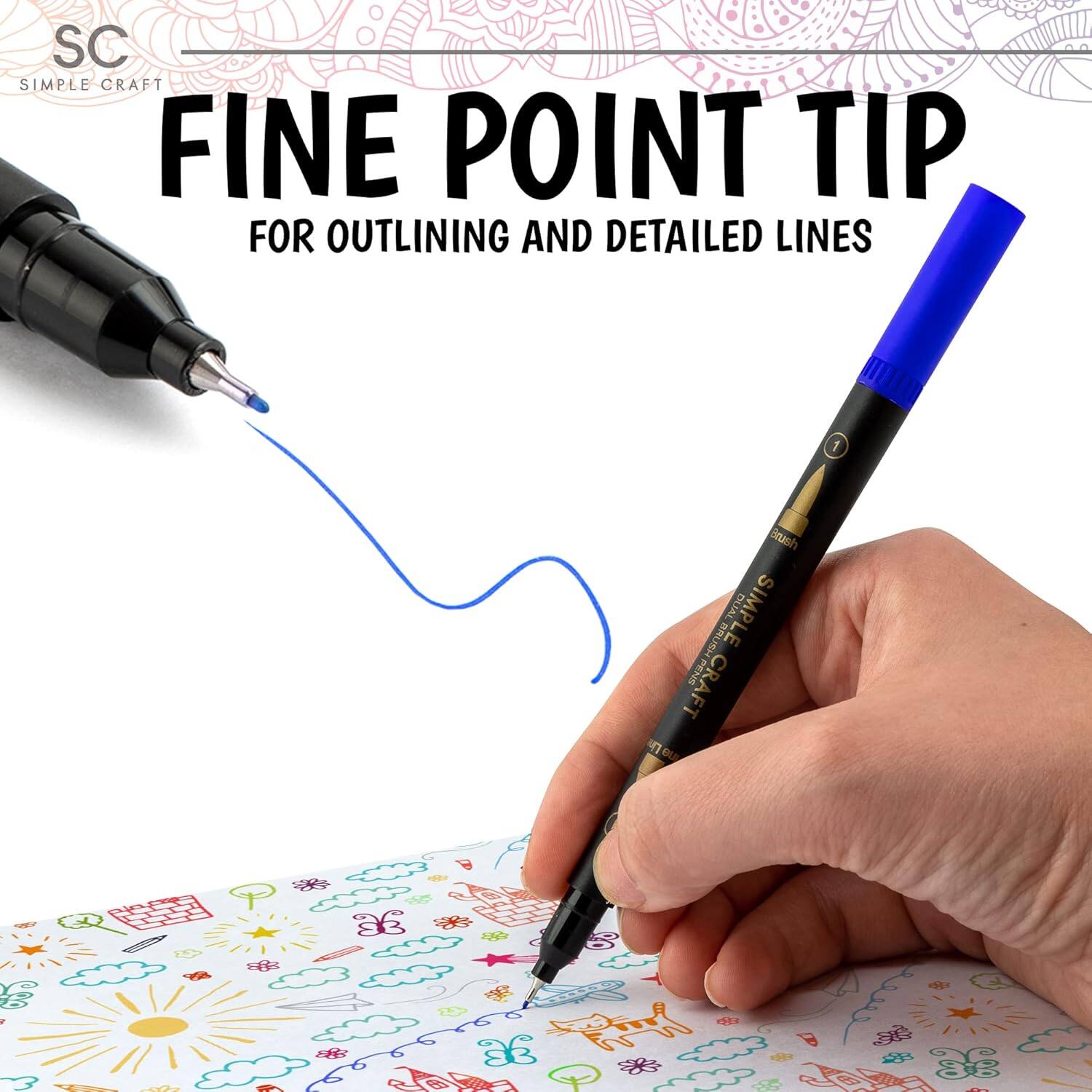 SC SIMPLE CRAFT  
FINE POINT TIP  
FOR OUTLINING AND DETAILED LINES