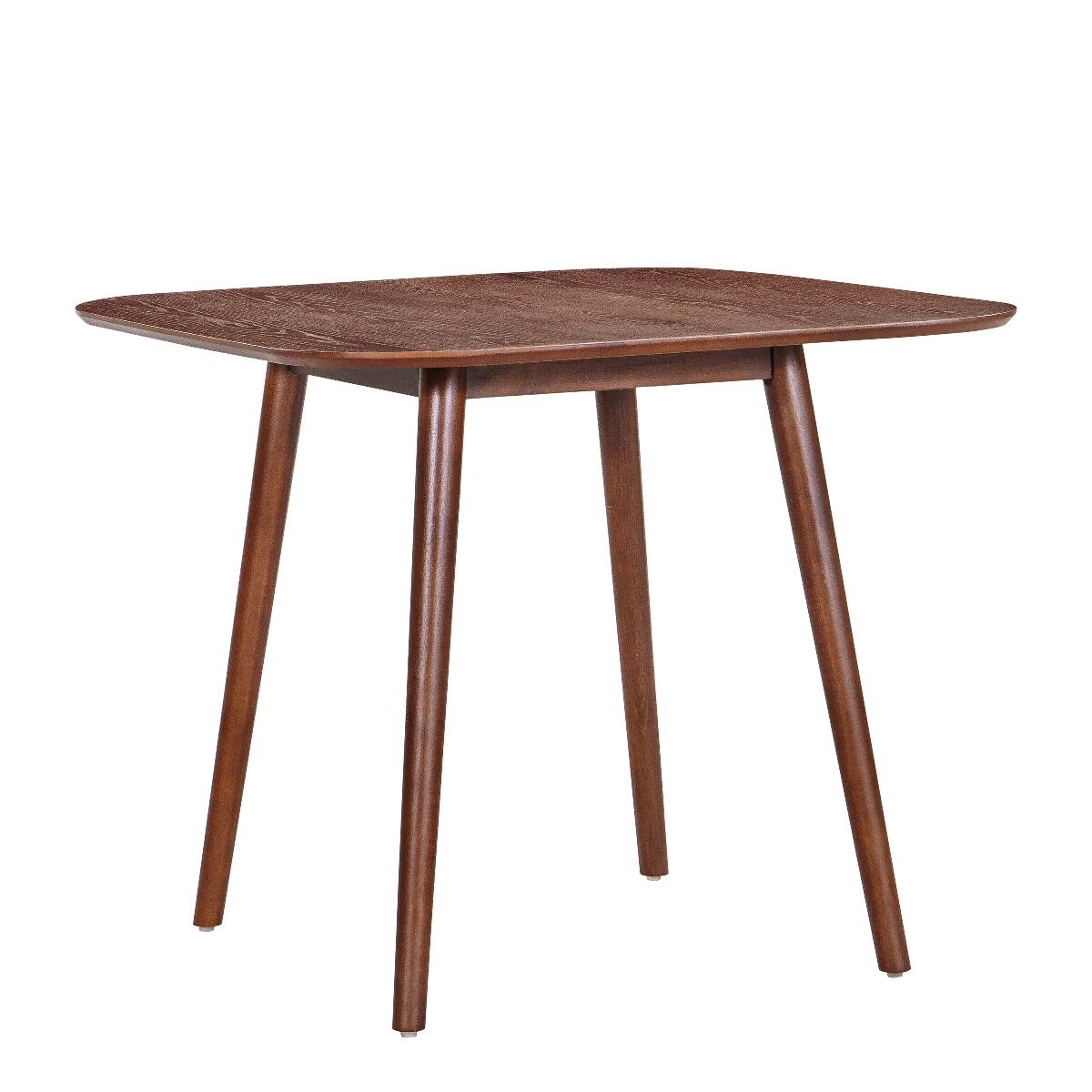 Alt View 1. Loheer - Loheer Square Dining Table Dark Walnut Mid Century Modern Table for Four - Dark Walnut.