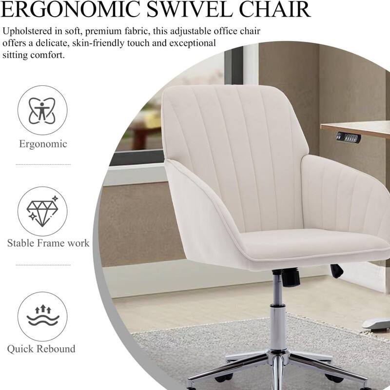 **ERGONOMIC SWIVEL CHAIR**

Upholstered in soft, premium fabric, this adjustable office chair offers a delicate, skin-friendly touch and exceptional sitting comfort.

- Ergonomic
- Stable Frame work
- Quick Rebound