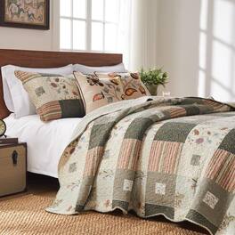 Greenland Home Fashions - Greenland Home Fashion Sedona Quilt And Pillow Sham Set - 3 - Piece - Full/Queen 90x90" - Multi