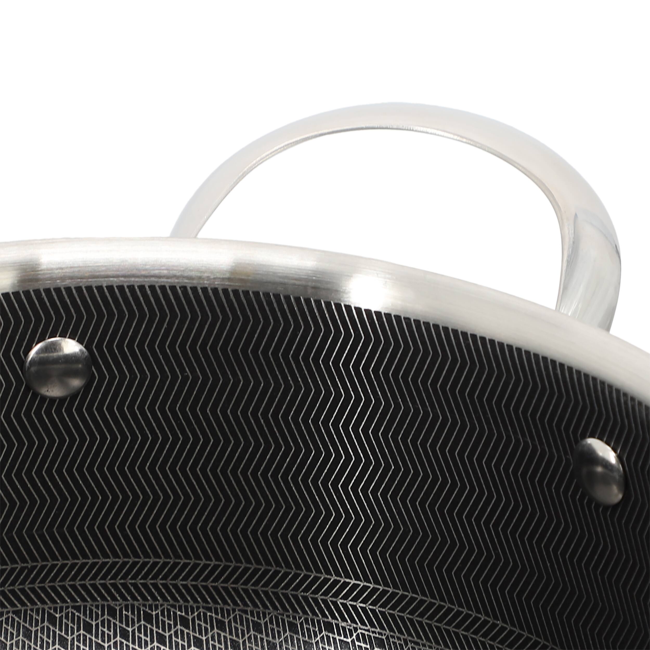 Alt View 3. Oster - Oster Modessa 4.5 Quart Nonstick Triply Stainless Steel Dutch Oven with Honeycomb Design in Silver - Silver.