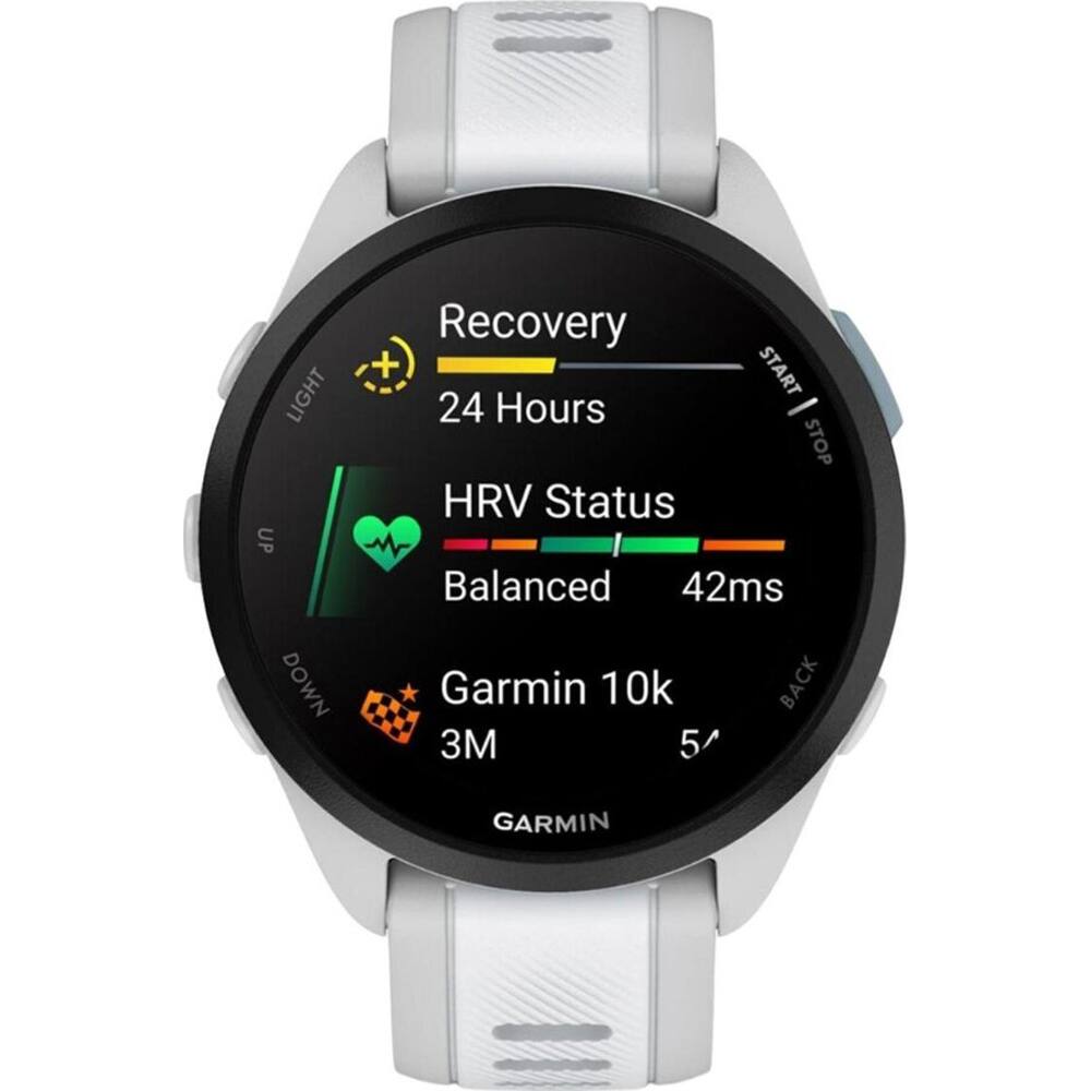LIGHT UP DOWN  
Recovery 24 Hours  
HRV Status Balanced 42ms  
Garmin 10k 3M 5/