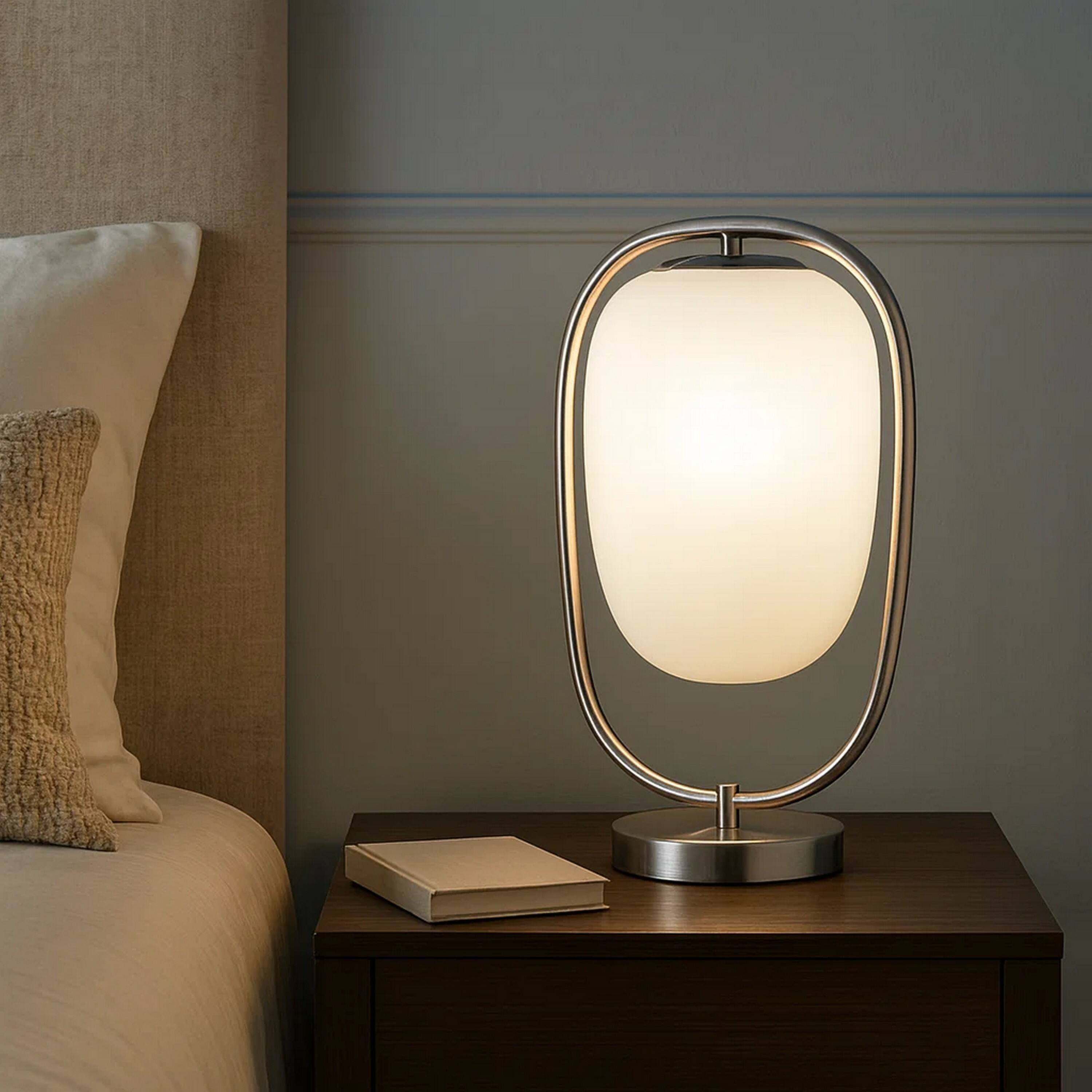 Manhattan Lane Raze 17 Inch Table Lamp, LED Light, Modern Globe Shade ...