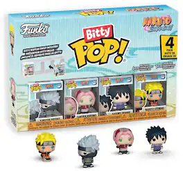 Funko - Bitty POP!: Naruto Shippuden - Team 7 4-Pack (Styles May Vary) - COLLECTIBLES - Multicolor