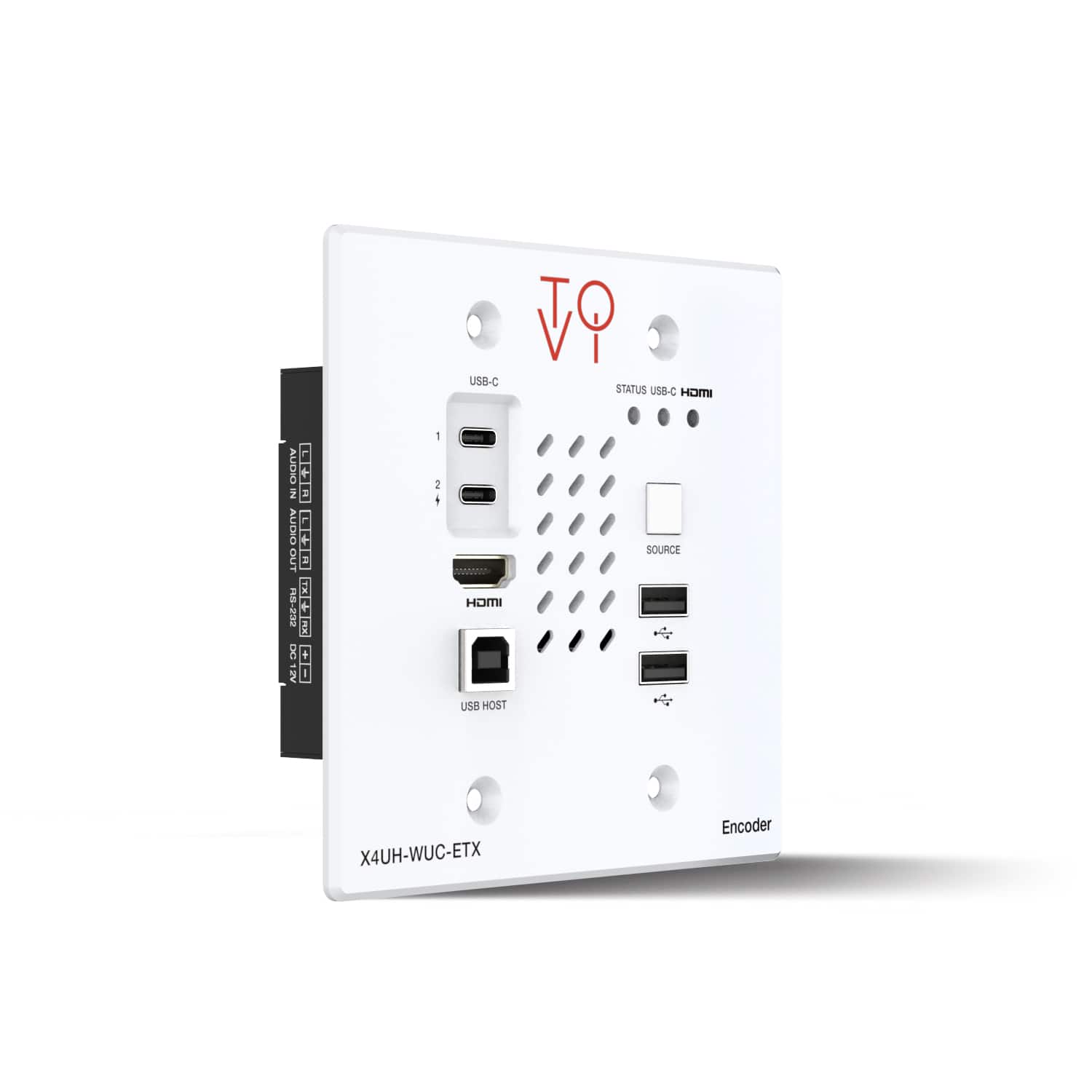 Orei - ToVi X4 4K Wall Plate Encoder (Video Wall, KVM) (X4UH-WUC-ETX) - White