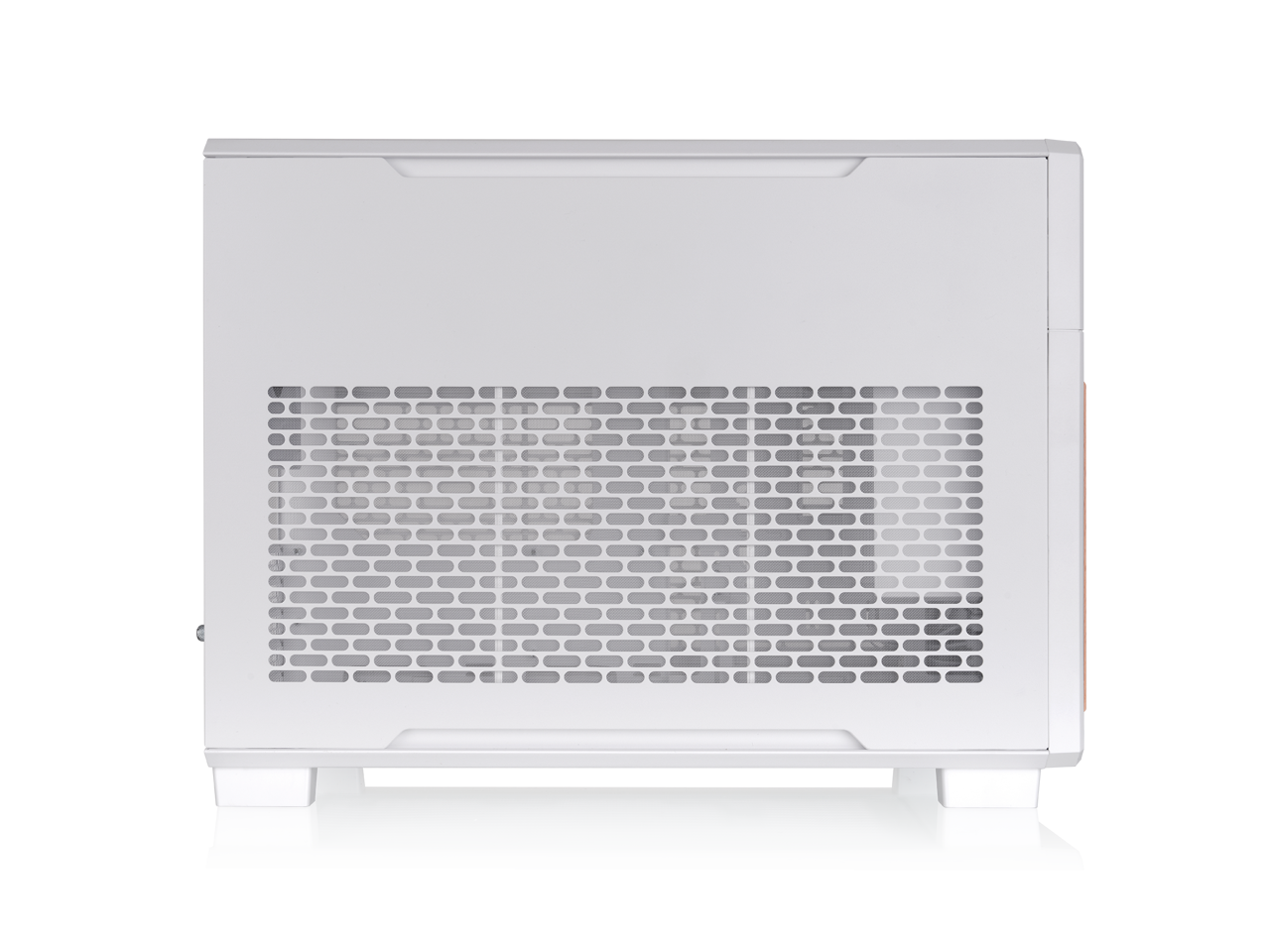 Alt View 2. Thermaltake - Thermaltake TR200 WS; 6.0" LCD; Micro Chassis; Wood Trim; mATX/mITX; 360mm Radiator; 365mm GPU; 258mm PSU; 175mm Cooler - Snow.