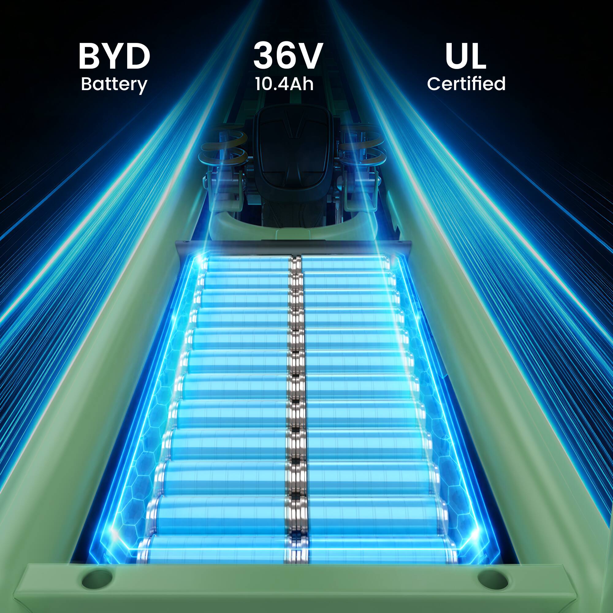 BYD Battery  
36V 10.4Ah  
UL Certified
