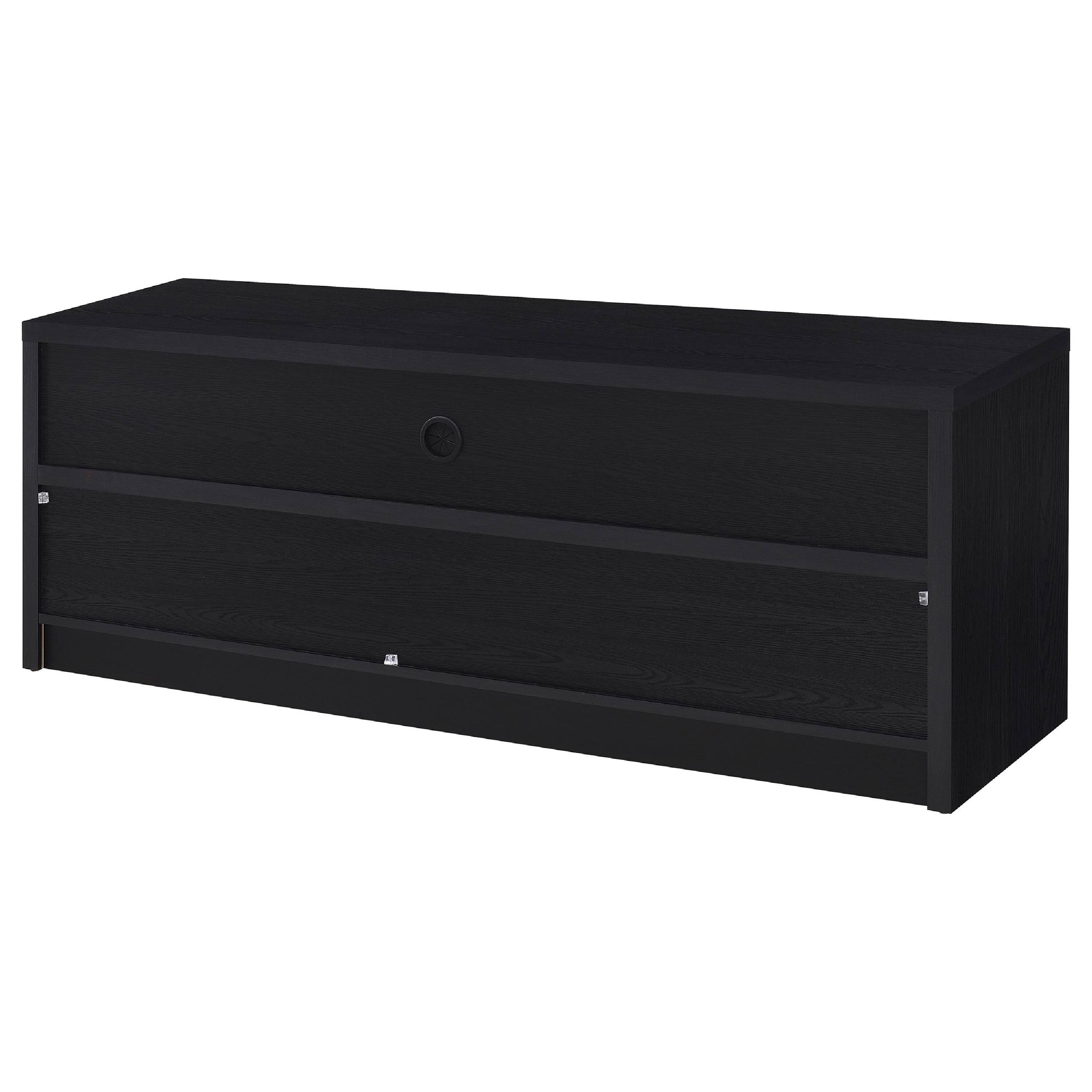 Alt View 3. Manhattan Lane - Rutvy TV Stand Media Console with 3 Drawers, Open Shelves - Black.