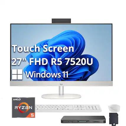 Touch Screen 27" FHD R5 7520U Windows 11 AMD Ryzen 5
