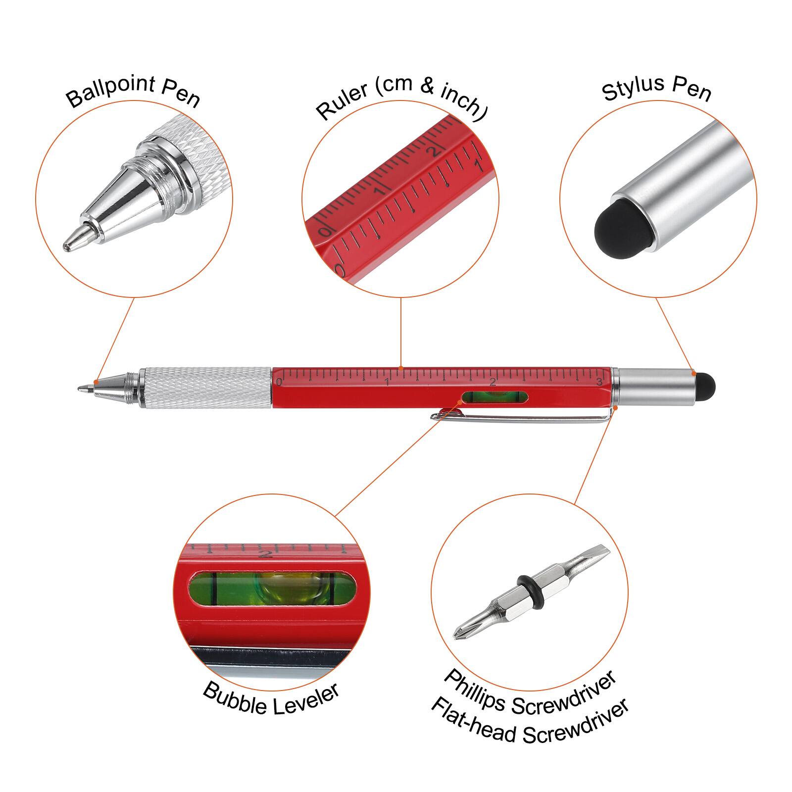 Ballpoint Pen (cm & Ruler inch) 21 Stylus Pen lo 1 a + 3 Bubble Leveler Phillips Screwdriver Flat-head Screwdriver