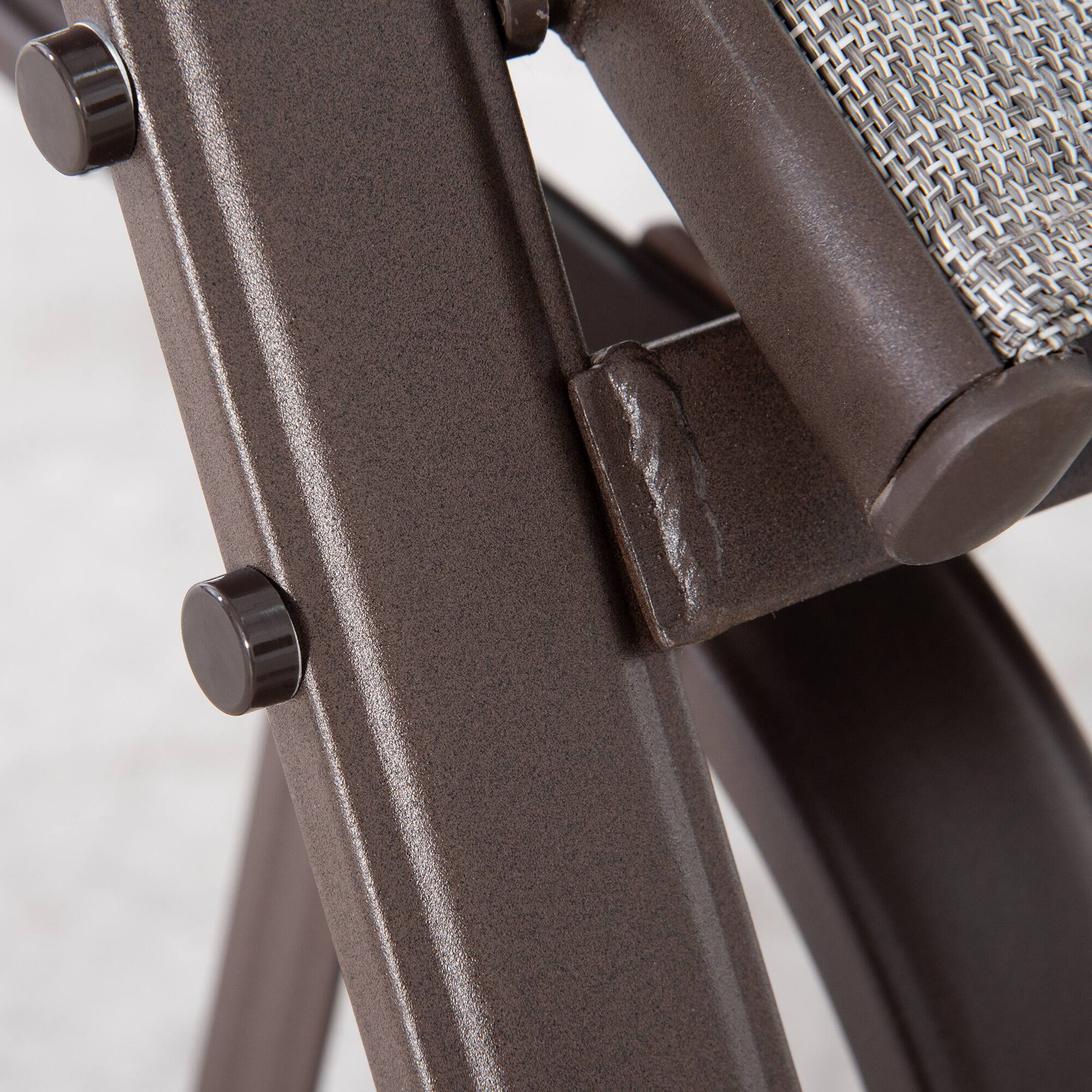 Alt View 7. Outsunny - Outdoor Glider Chair, Gliders for Outside Patio with Steel Frame and Mesh Fabric for Backyard, Garden, and Porch - Gray.