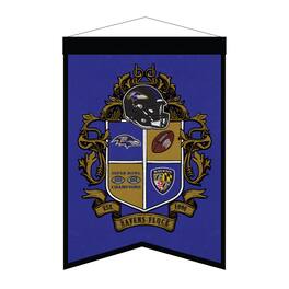 Sporticulture - Baltimore Ravens 15" x 22" Crest Banner - Multicolor
