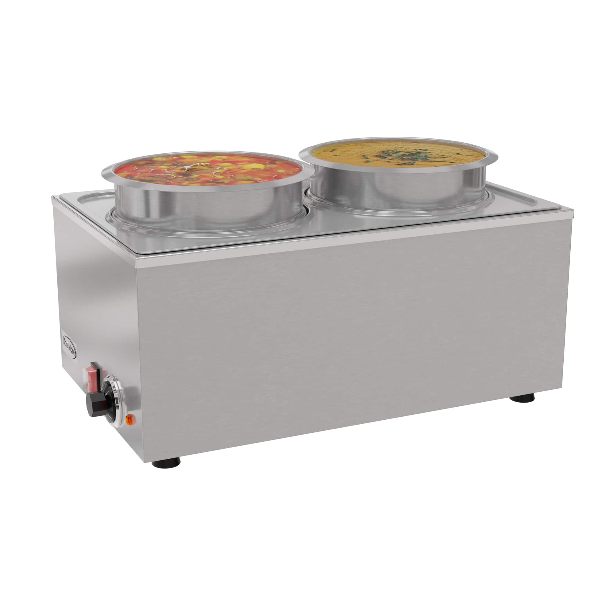 Koolmore - 8 Qt. Two-Pot Electric Countertop Food Warmer, CFW-4 - Silver